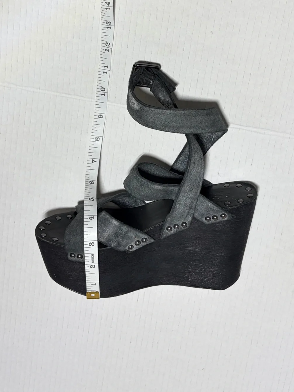 Studded Metallic Leather Platform Sandals